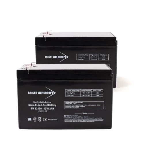 12v 12ah Battery for Bobcat 3 Wheel Compact Scooter - 2 Pack Bright Way Rechargeable Battery