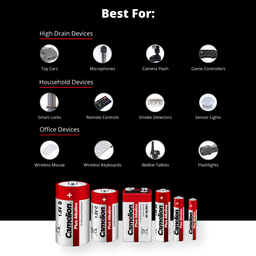 Camelion C Plus Alkaline Batteries Pack of 2