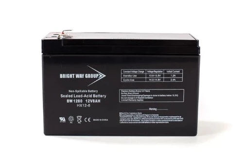 Bright Way BW1280 12V 8Ah F1/ F2 Terminal AGM Rechargeable Battery - Battery Liquidator