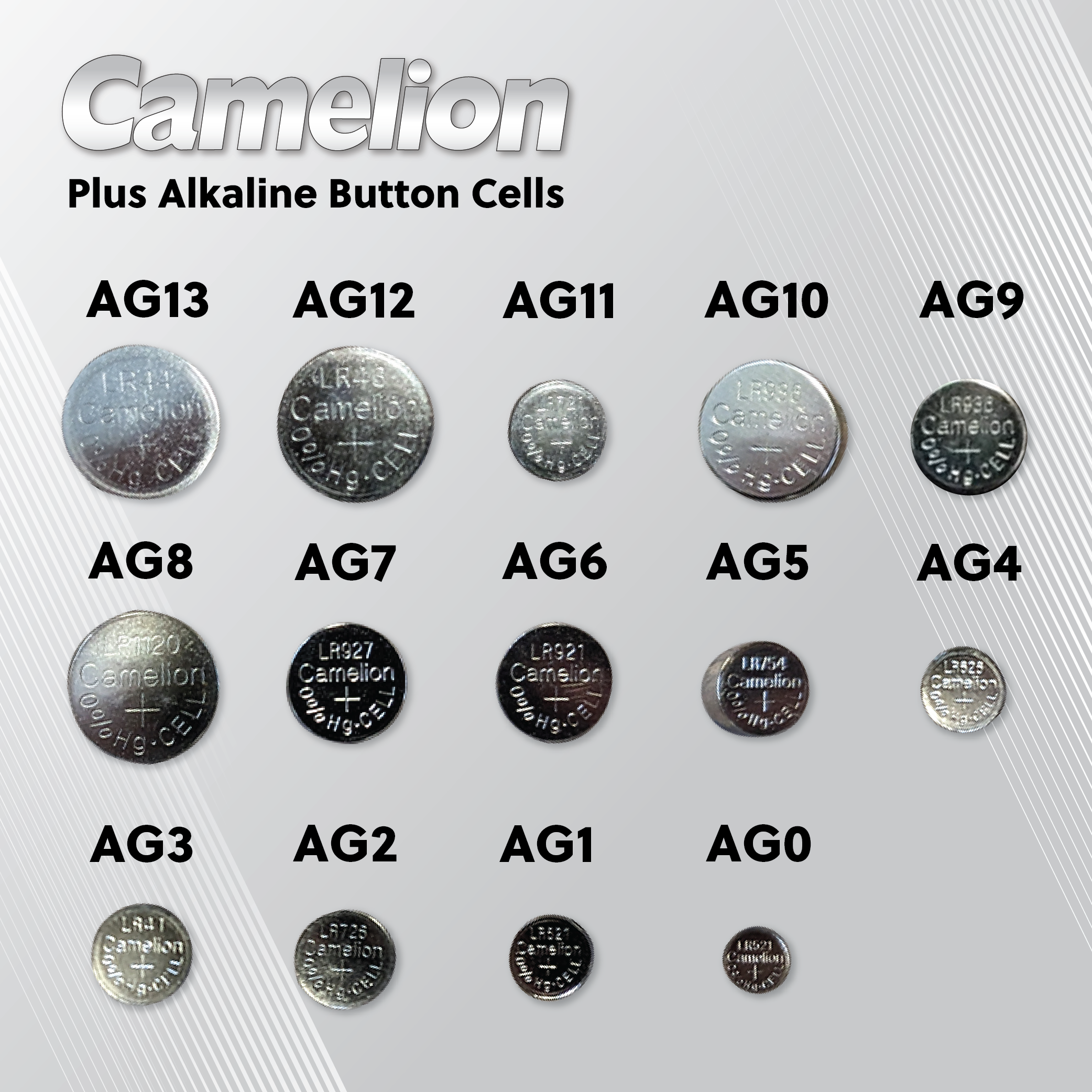 Camelion AG1 / 364 / LR621 1.5V Coin Cell Battery Pack of 10