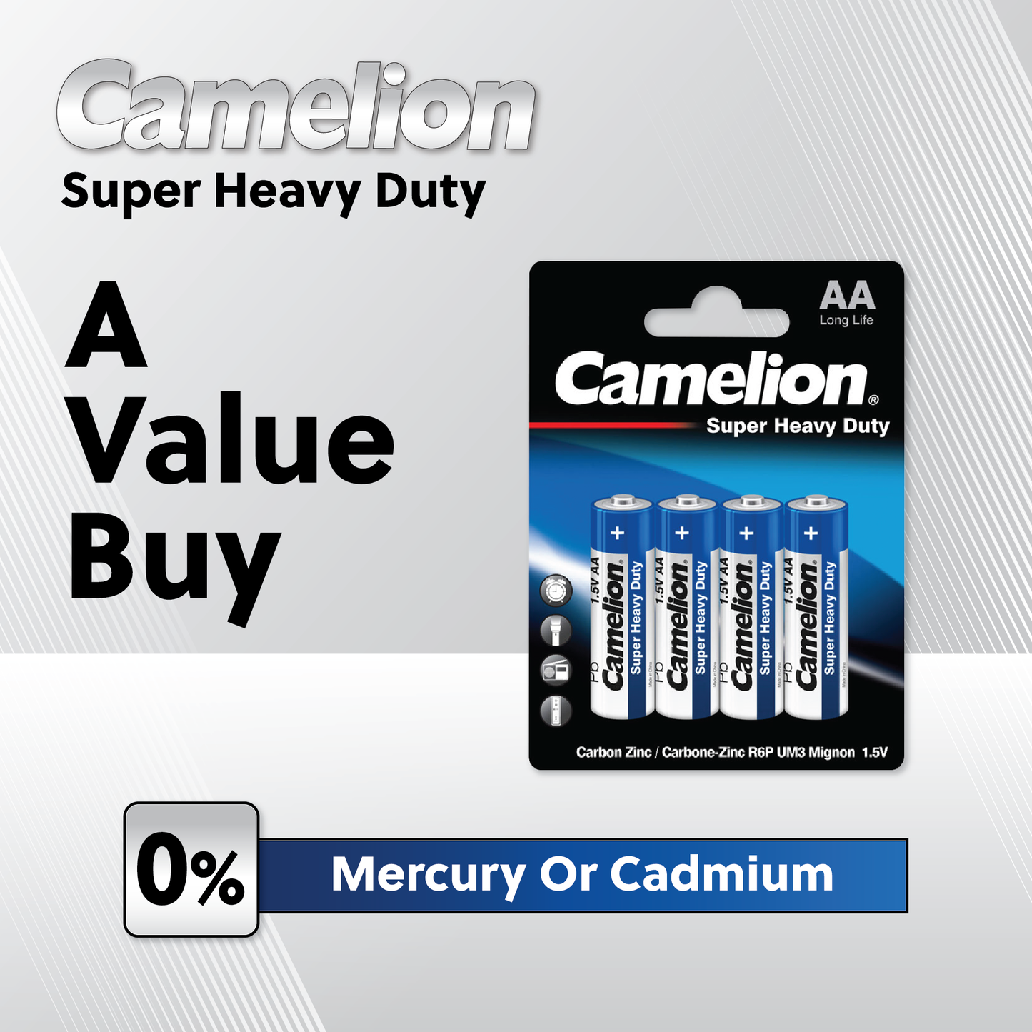 Camelion AAA Super Heavy Duty Batteries Pack of 4