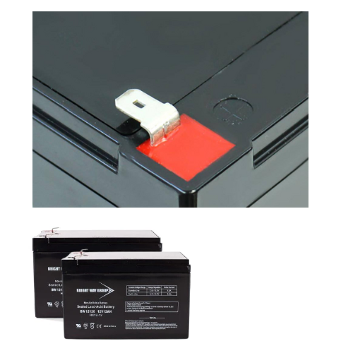 12v 12ah Battery for Bobcat 3 Wheel Compact Scooter - 2 Pack Bright Way Rechargeable Battery