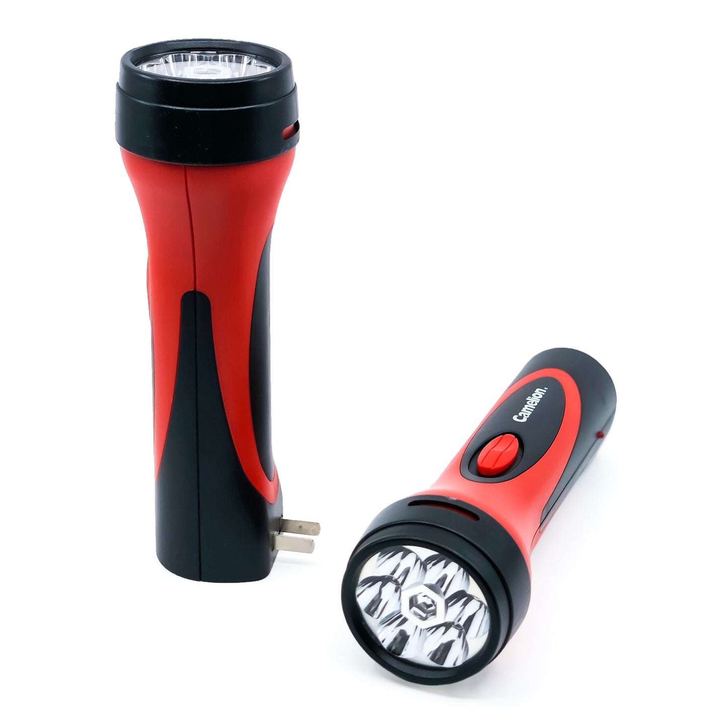 2 Pack Emergency Ready Flashligh Rechargeable - Camelion 6 LED Flashlight - Battery Liquidator