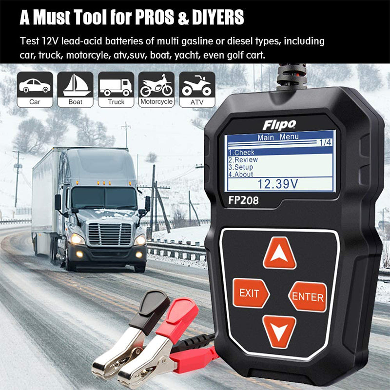 Flipo FP208 100-2000CCA Digital Battery Tester
