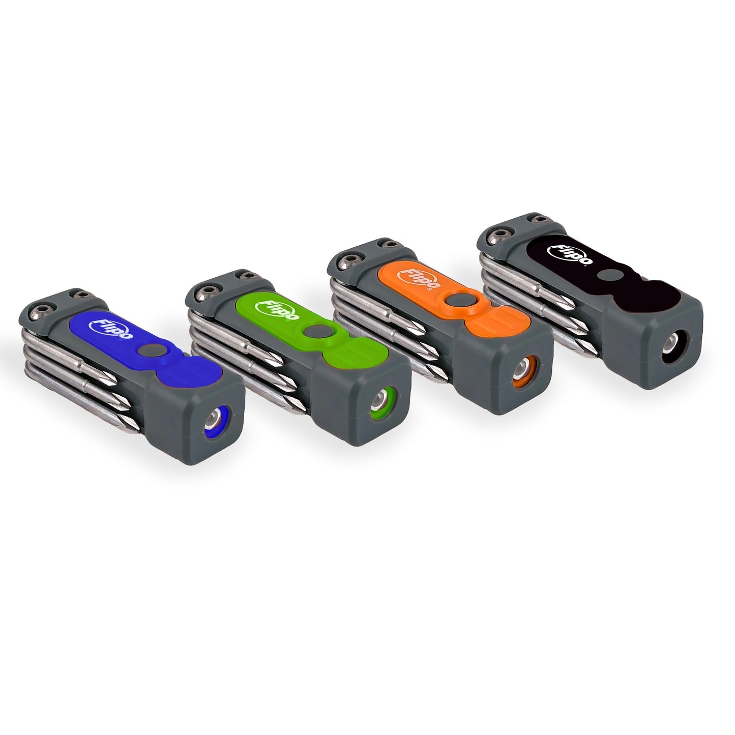 Flipo 8-in-1 Pocket Tool Box with LED Flashlight and Task Light