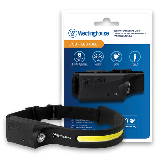 Westinghouse WF218 Six Mode Rechargeable COB, LED Head Light, and Wave Sensor