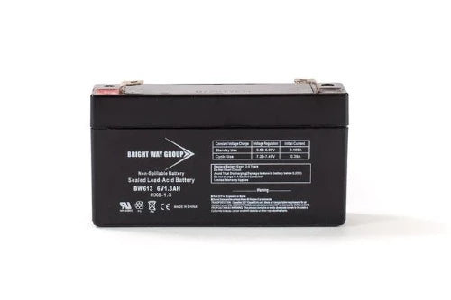 Bright Way BW613 6V 1.3Ah F1 Terminal AGM Rechargeable Battery - Battery Liquidator