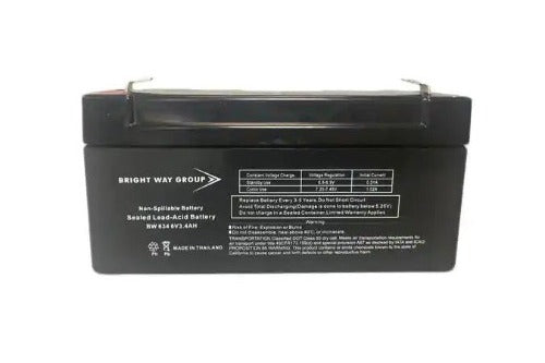 Bright Way BW634 6v 3.4Ah F1 Terminal AGM Rechargeable Battery - Battery Liquidator