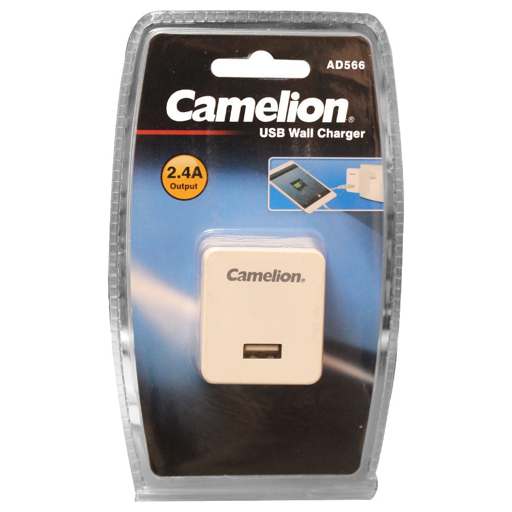Camelion 2.4A USB Single Port Wall Charger - Battery Liquidator