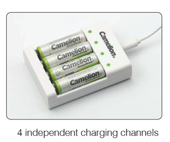 Camelion AA Ni-Mh Always Ready Rechargeable Batteries Pack of 8 with Charger