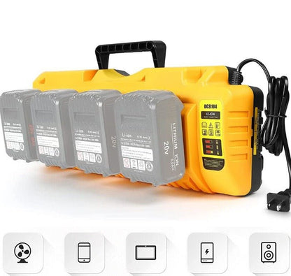 12v 18v 20v Multi-Port Fast Charger New for DEWALT Li-Ion Batteries DCB104 - Battery World