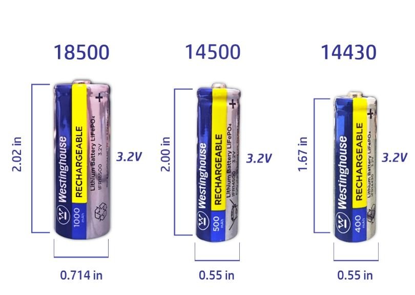 14500 Batteries 3.2v 500mah Solar Rechargeable 8pk - Battery World