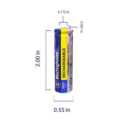 14500 Batteries 3.2v 500mah Solar Rechargeable 8pk - Battery World