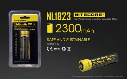 NITECORE NL1823 2300mAh Protected 18650 Rechargeable Battery