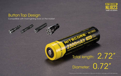 NITECORE NL1823 2300mAh Protected 18650 Rechargeable Battery