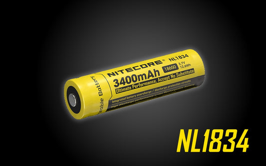 NITECORE NL1834 3400mAh Protected 18650 Li-ion Rechargeable Battery