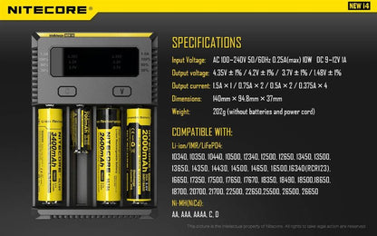 NITECORE I4 Intellicharger 4-slot Universal Charger