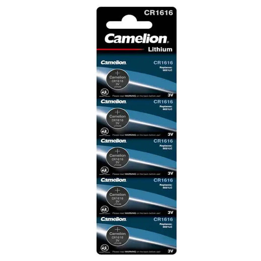 Camelion CR1616/ 1616 3V Lithium Coin Cell Battery Pack of 5