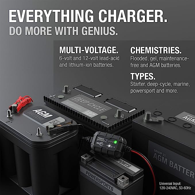 NOCO Genius 2 - 2 Amp 6V and 12V Smart Charger