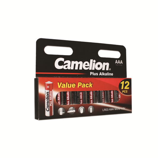 Camelion AAA Plus Alkaline Batteries Hangable Pack of 12