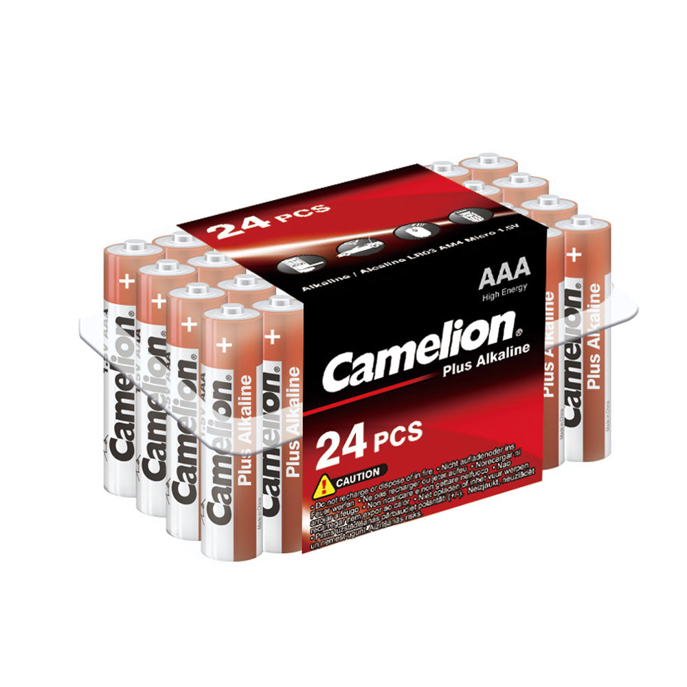 Camelion AAA Plus Alkaline Batteries Soft Plastic Pack of 24