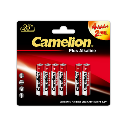 Camelion AAA Plus Alkaline Batteries Pack of 6