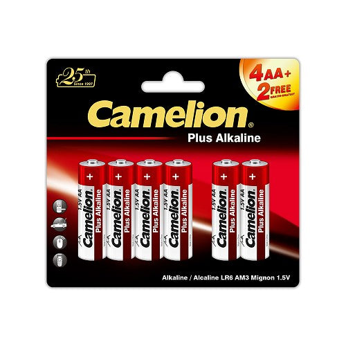 Camelion AA Plus Alkaline Batteries Pack of 6