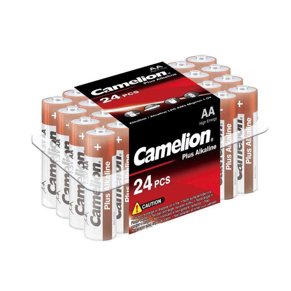 Camelion AA Plus Alkaline Batteries Soft Plastic Pack of 24