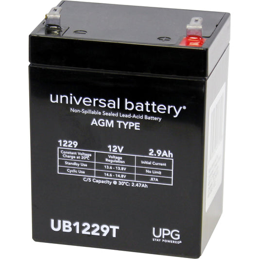 Universal Battery UB1229T 12V 2.9Ah F1 Terminal Rechargeable Battery