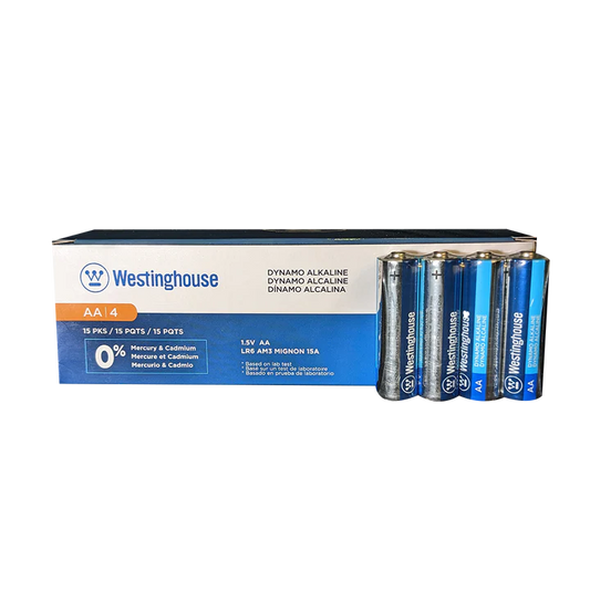 Westinghouse AA Dynamo Alkaline Batteries Pack of 60