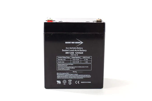 Bright Way BW1250 12V 5Ah F1/ F2 Terminal AGM Rechargeable Battery - Battery Liquidator