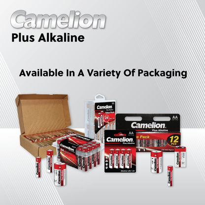 Camelion AA Plus Alkaline Batteries Soft Plastic Pack of 24