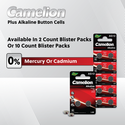 Camelion AG11 / 362 / LR721 1.5V Coin Cell Battery Pack of 10