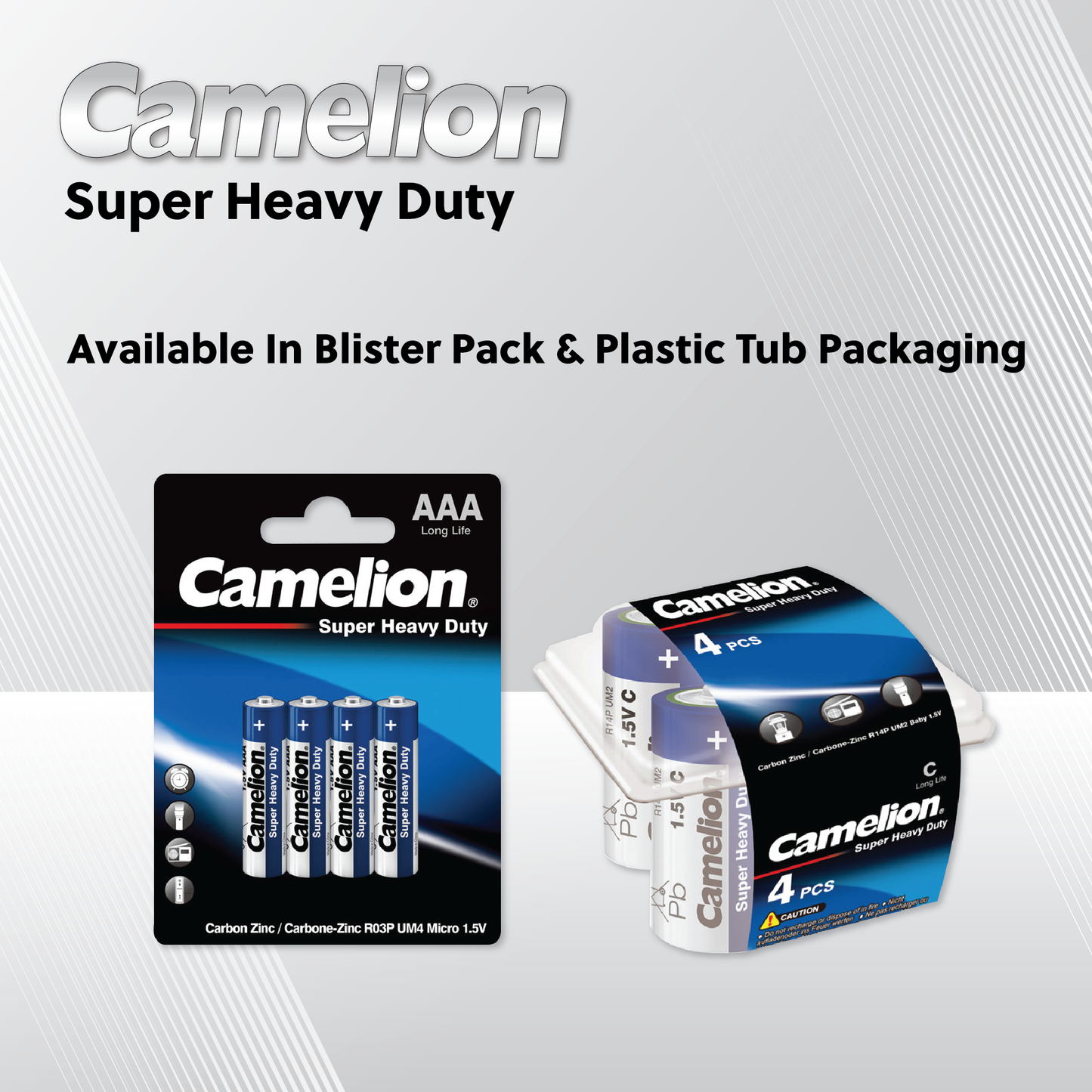 Camelion C Super Heavy Duty Batteries Pack of 4