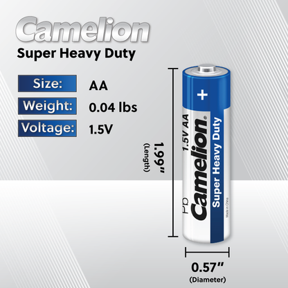 Camelion AA Super Heavy Duty Batteries Pack of 24