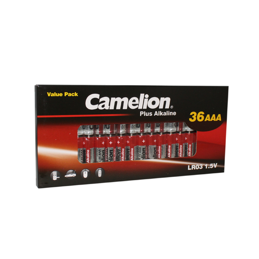 Camelion AAA Plus Alkaline Batteries Pack of 36