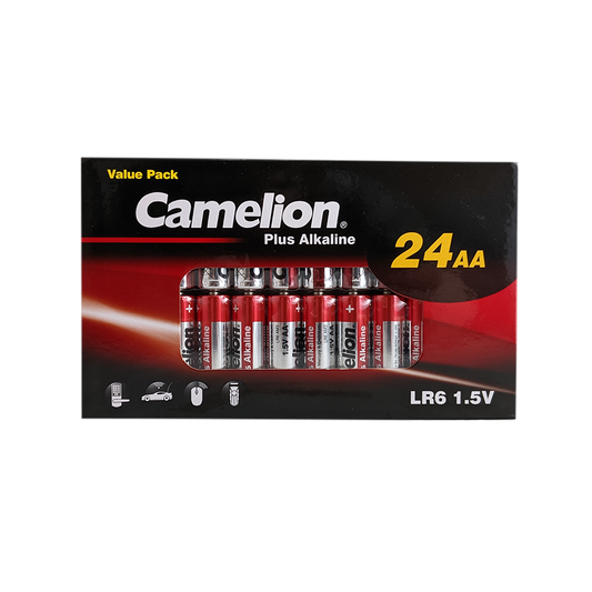 Camelion AA Plus Alkaline Batteries Pack of 24