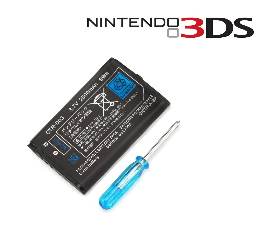 Nintendo 3DS 2DS CTR-003 Rechargeable Battery with Tools - Battery World