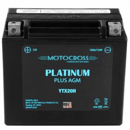 Yuasa Replacement (New Motocross) YTX20H-BS AGM Battery - Battery World