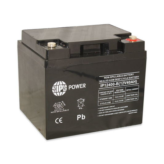 IP POWER IP12400-B 12V 40Ah SLA Rechargeable Battery