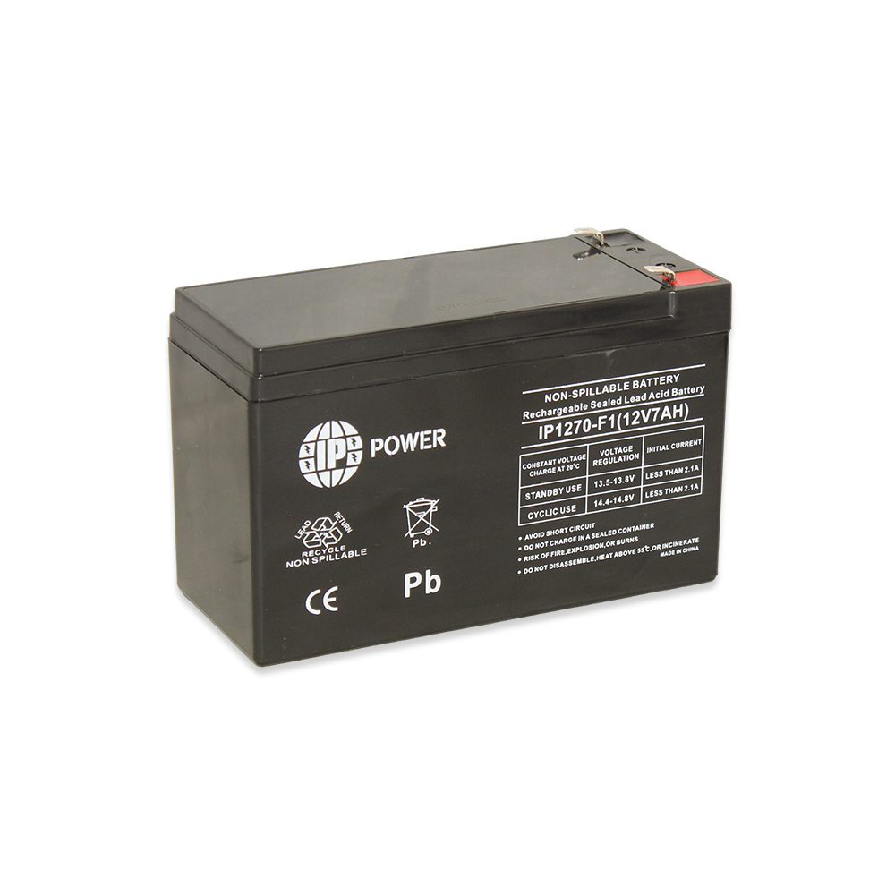 IP POWER IP1270-F1 12v 7Ah F1 Terminal SLA Rechargeable Battery