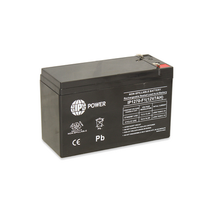 IP POWER IP1270-F1 12v 7Ah F1 Terminal SLA Rechargeable Battery