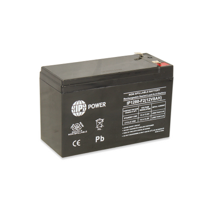 IP POWER IP1280-F1 12V 8Amp F1 Terminal SLA Rechargeable Battery