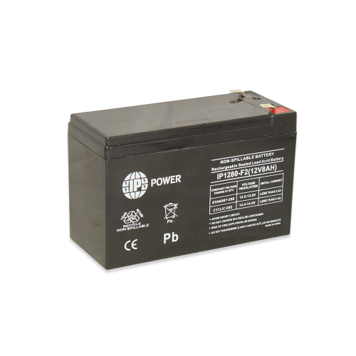 IP POWER IP1280-F2 12V 8Ah F2 Terminal SLA Rechargeable Battery