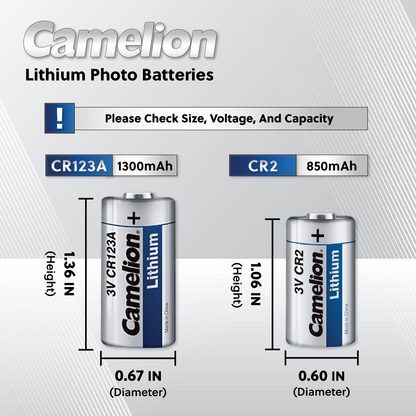 Camelion CR123A/ 123 3V Lithium Battery