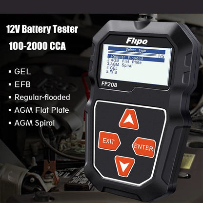 Flipo FP208 100-2000CCA Digital Battery Tester