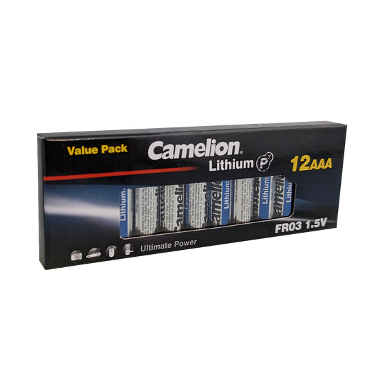 Camelion P7 AAA Lithium Pack of 12