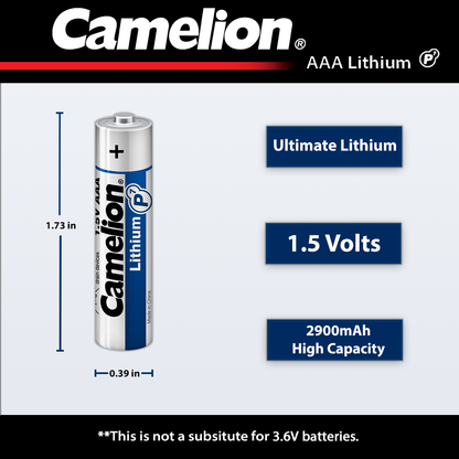 Camelion AA P7 Lithium Battery Pack of 4