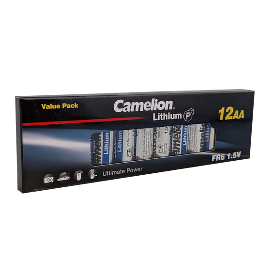 Camelion P7 AA Lithium Pack of 12