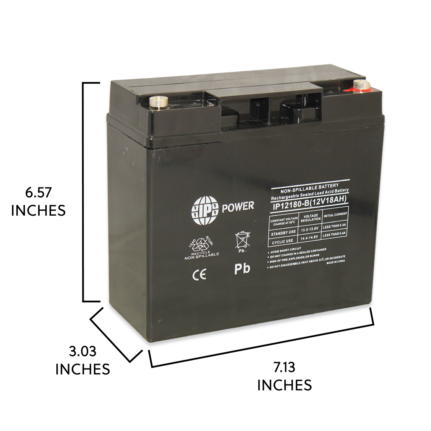 IP POWER IP12180-B 12 18Ah SLA Rechargeable Battery